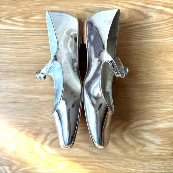 Larroude Blair Ballet Flat In Silver Specchio 8 - Picture 7 of 15